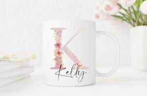 Personalized Mug Floral Design