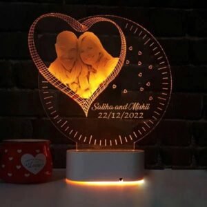 Personalized 3D Illusion LED LAMP(8 Inches Height x 8-inch Width)