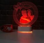 Personalized 3D Illusion LED LAMP(10 Inches Height x 8-inch Width)