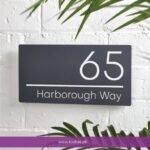 Modern House Sign Number Acrylic Floating House Plaque