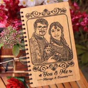 ALWAYS & FOREVER PERSONALIZED WOODEN NOTEBOOK WITH PHOTO