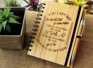 CUSTOMIZE YOUR OWN WOODEN NOTEBOOK WITH PEN