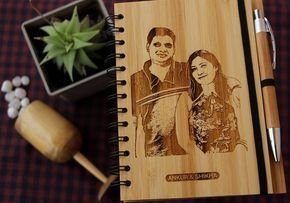CUSTOMIZE YOUR OWN WOODEN NOTEBOOK WITH PEN
