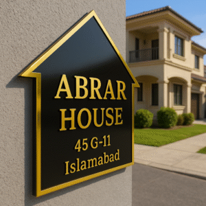 Premium House Number Plate for Main Gate or Boundary Wall